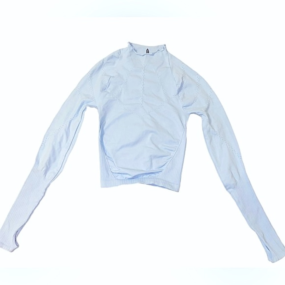 Free People Good Karma High-Neck Layer in Baby Blue XS/S NWOT - Picture 4 of 15